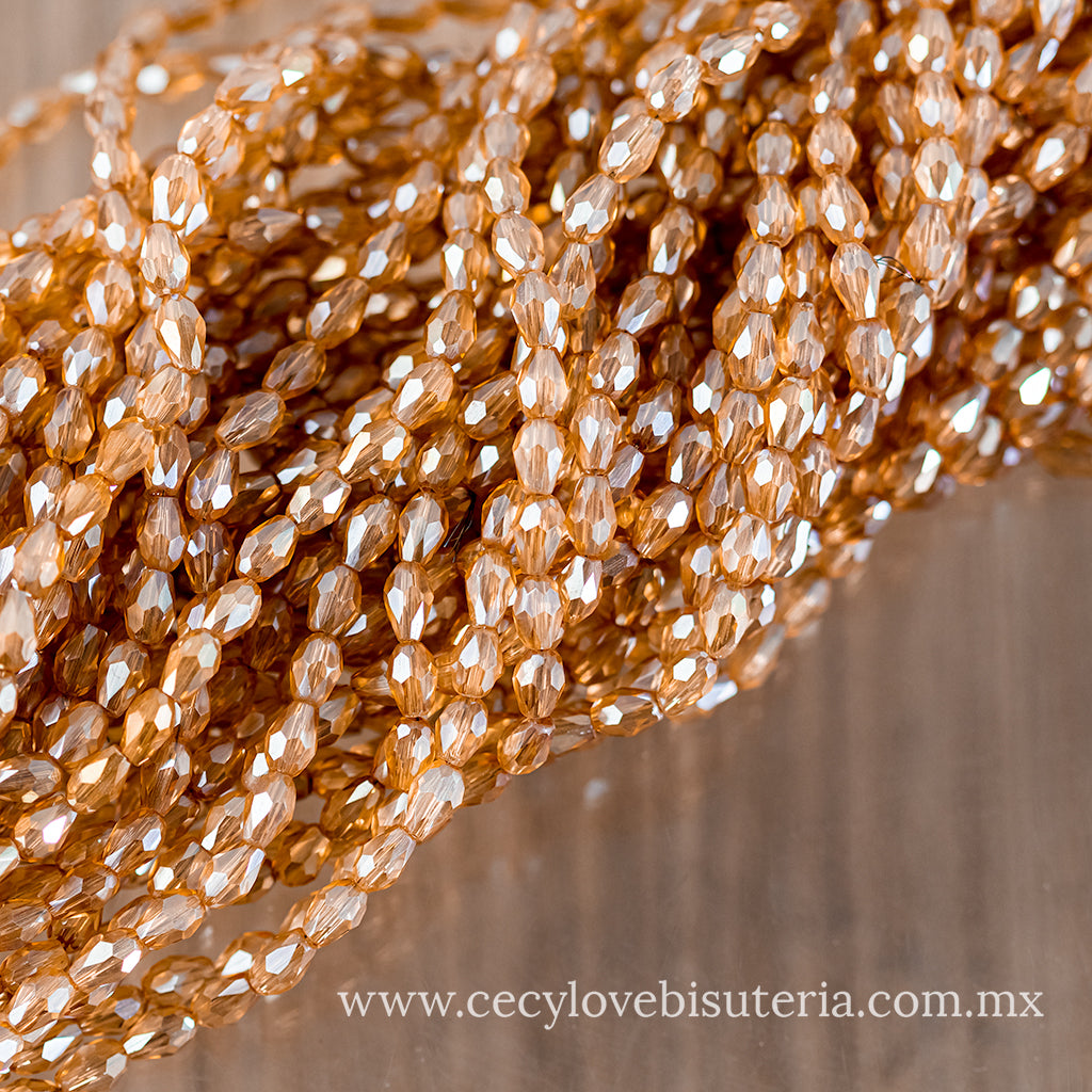 Cristal Gota Golden 4 x 6 mm