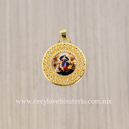 Medalla Redonda Virgen Desatanudos