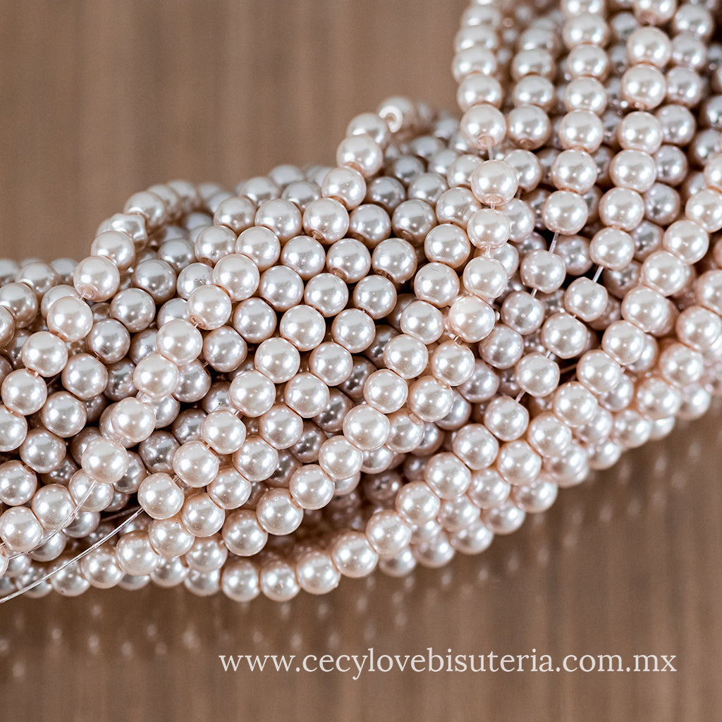 Perla Cristal Nude 6 mm