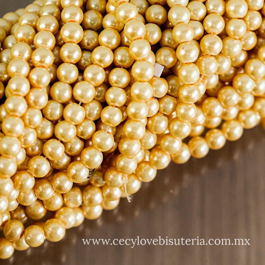 Perla Cristal Amarillo 8 mm