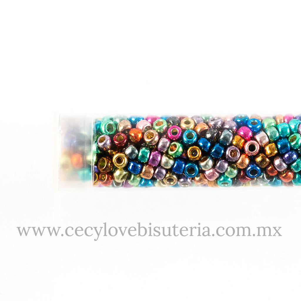 Seed Bead Colores Galvanizado 8/0