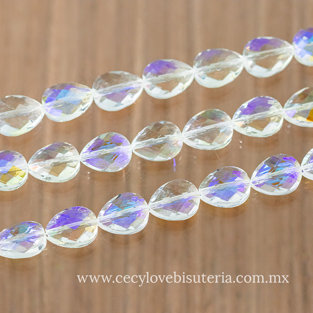 Gota Cristal Facetada Transparente AB