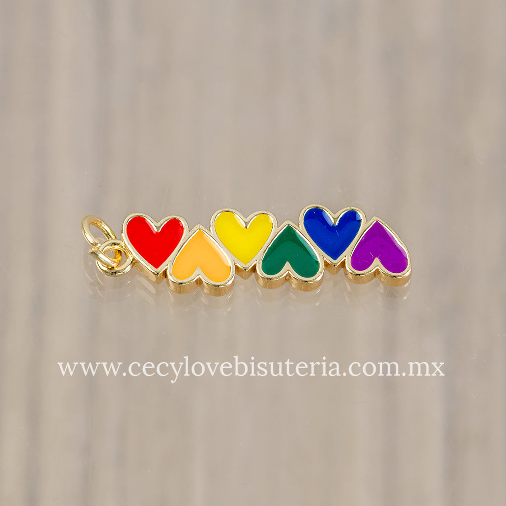 Dije Corazones Arcoiris