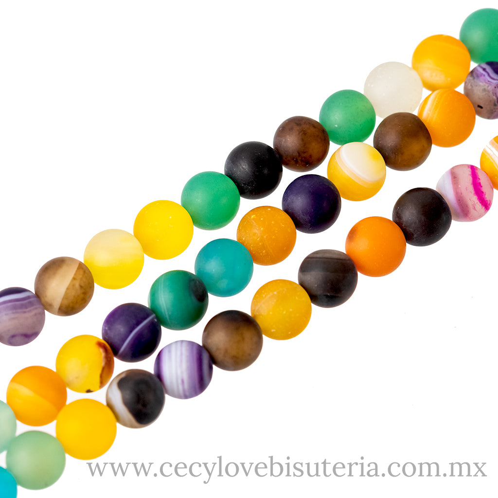 Ágata Mate Bola Lisa 8 mm