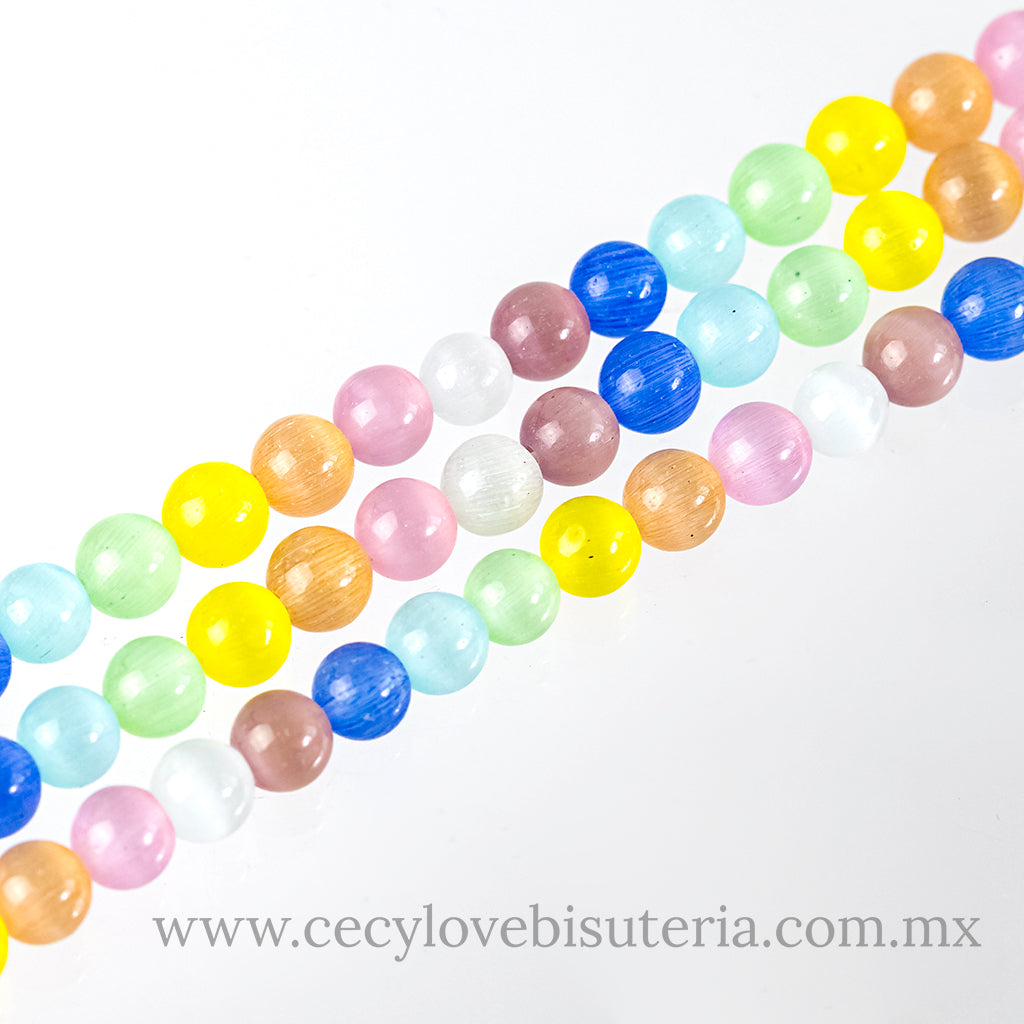Ojo de Gato Colores Pasteles 6 mm
