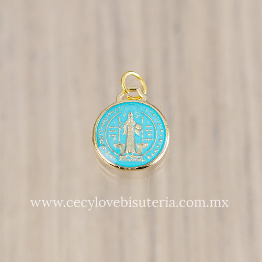 Medalla Mini San Benito Celeste