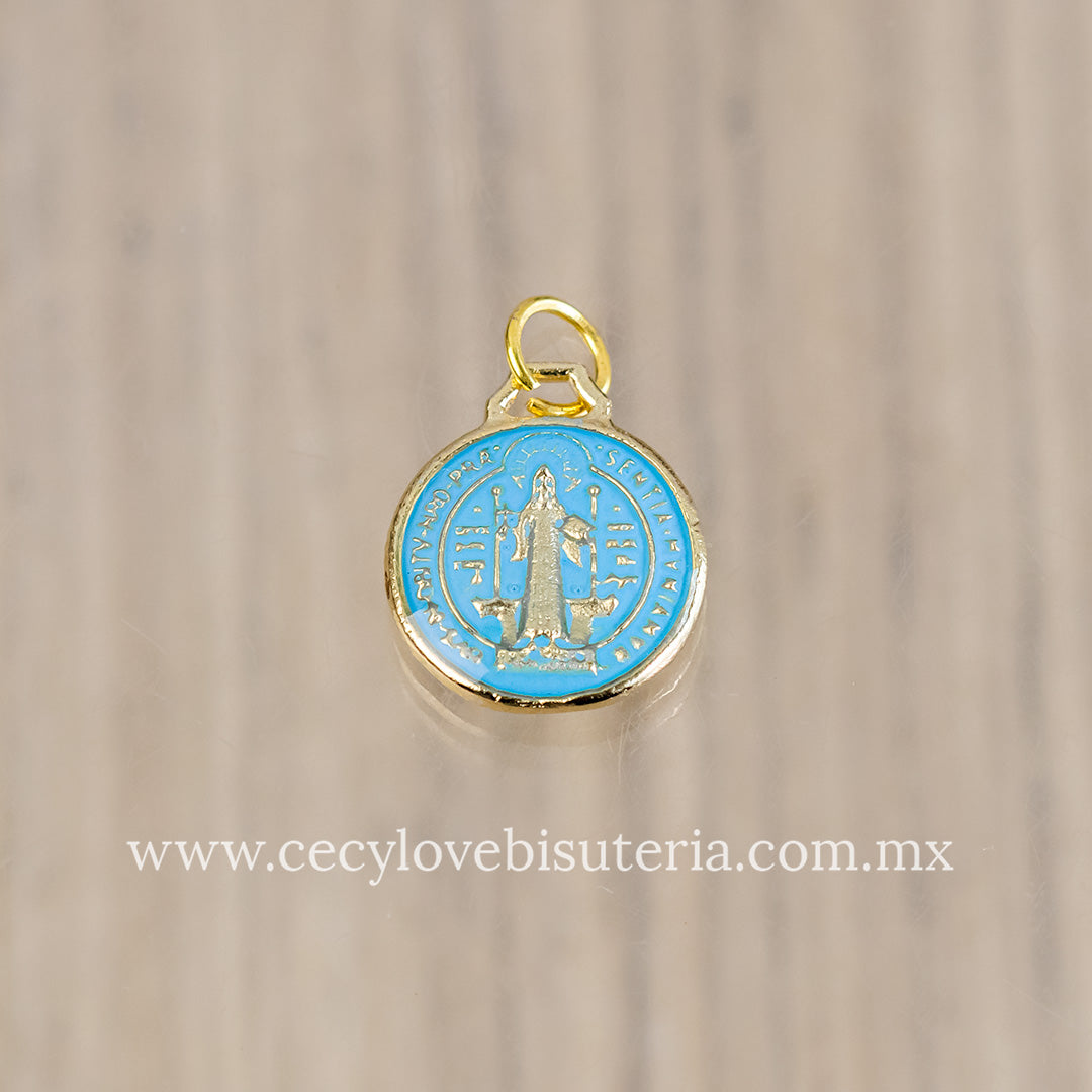 Medalla Mini San Benito Celeste