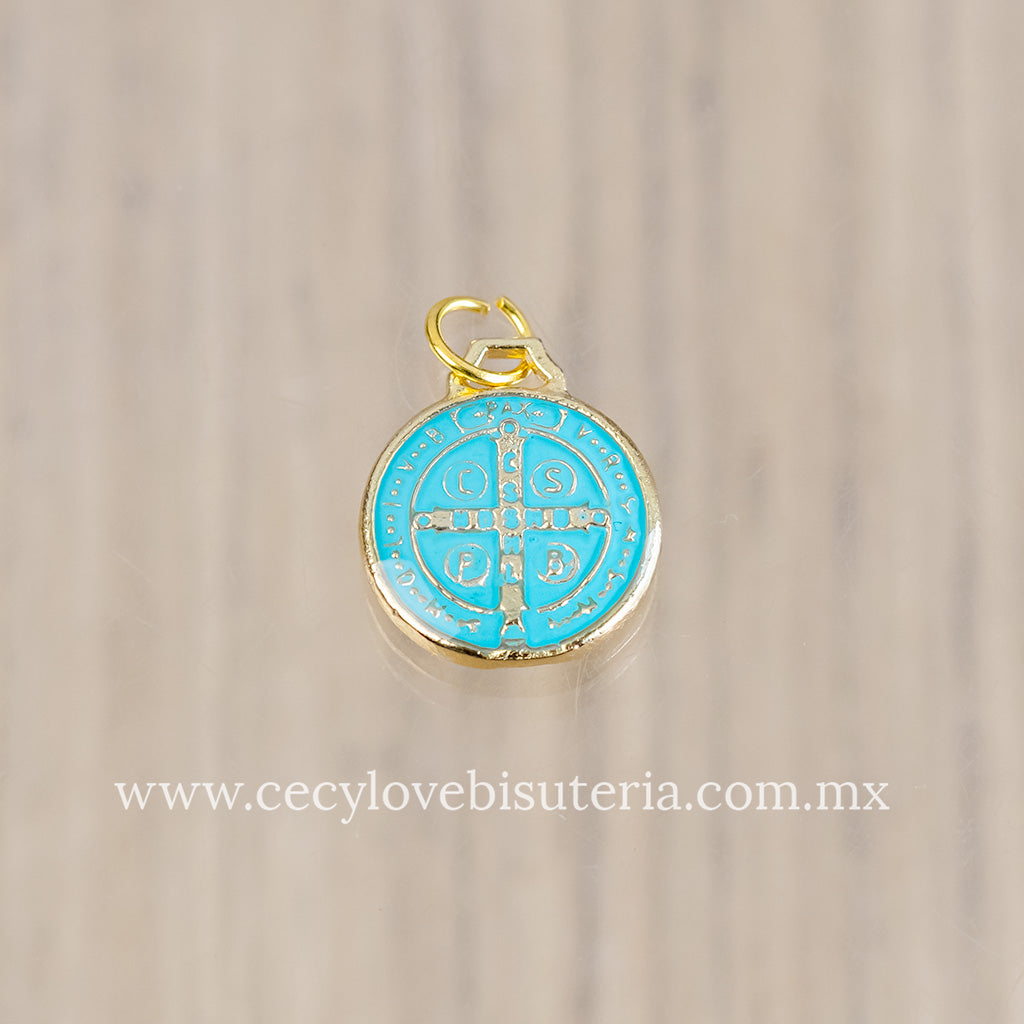 Medalla Mini San Benito Celeste