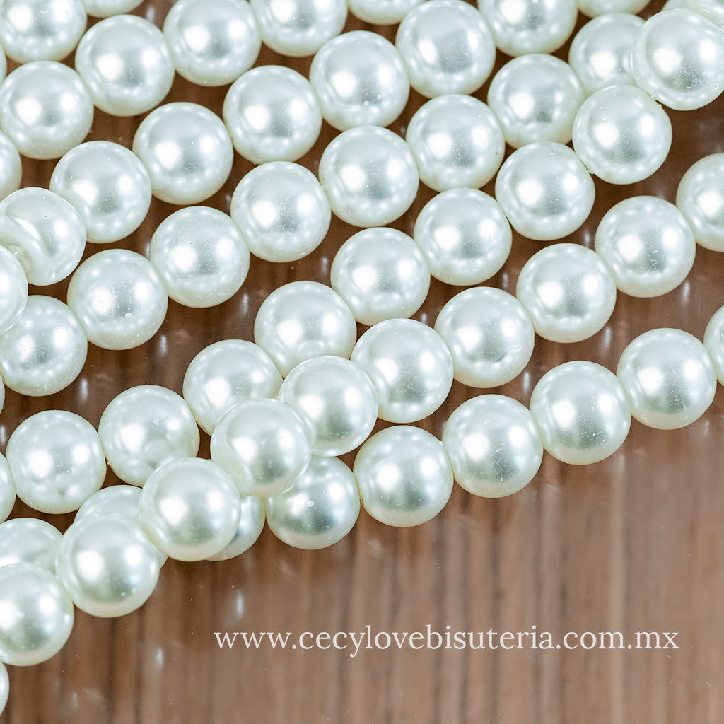 Perla Cristal Blanco 12 mm