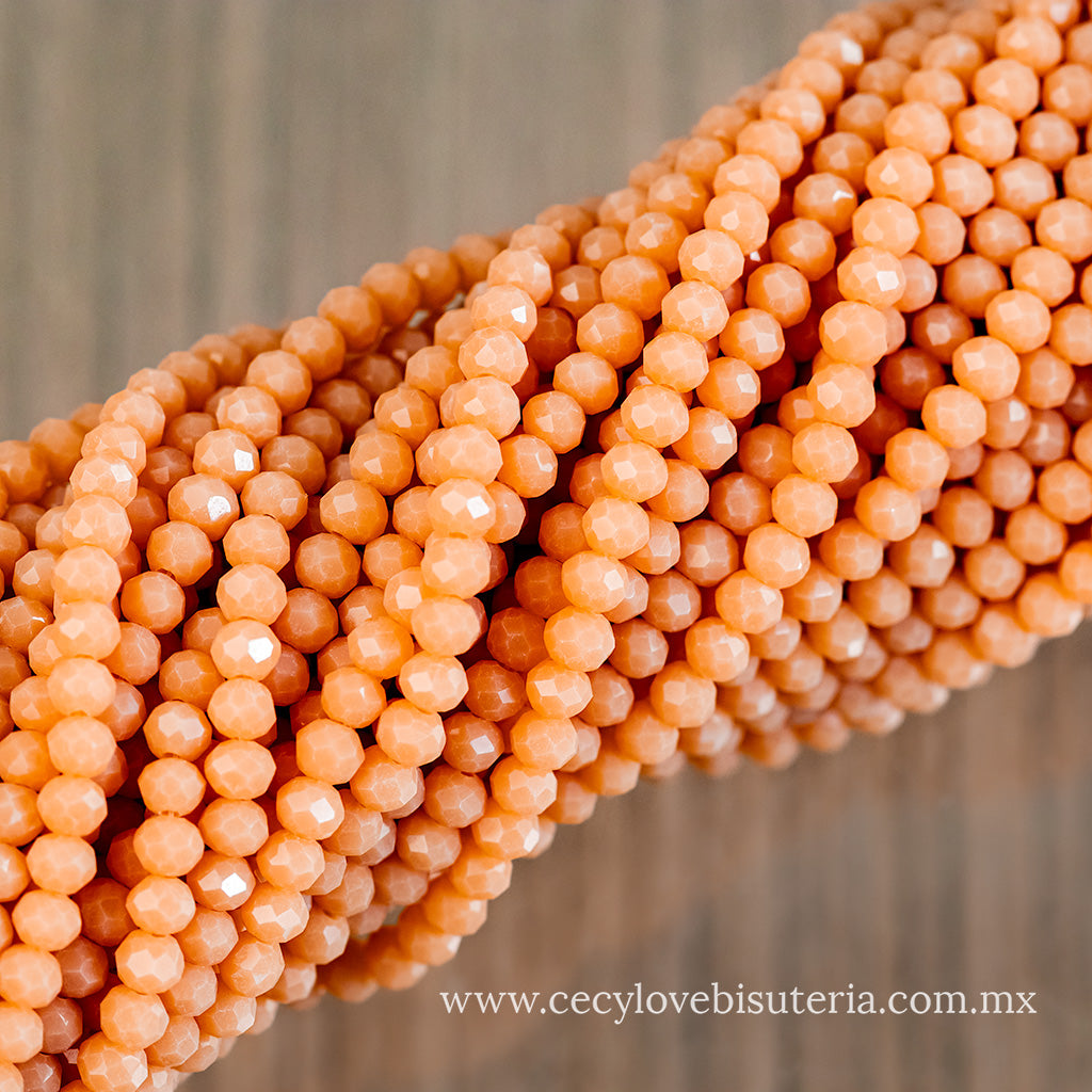 Cristal Rondel Pumpkin 4 mm