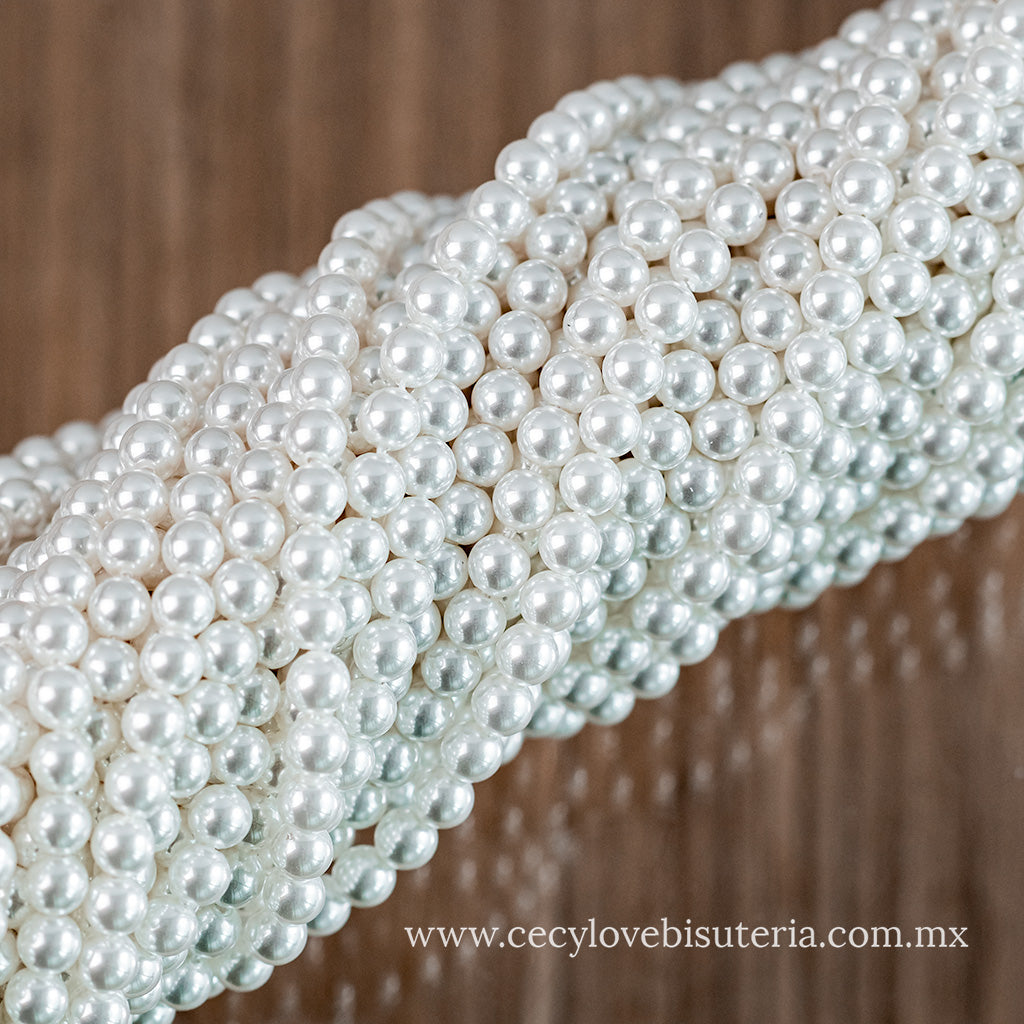 Madre Perla Blanca 4 mm
