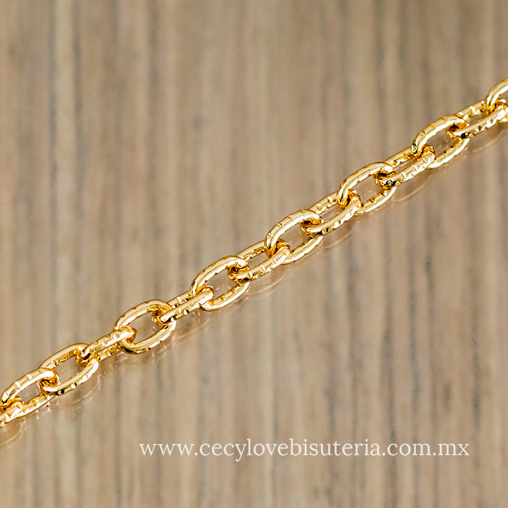 Cadena de Aluminio Eslabón Oval Diamantado