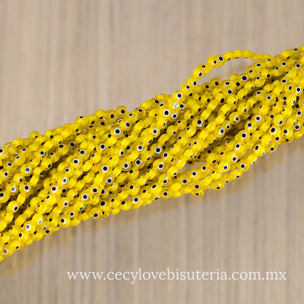Murano Ojo Turco Amarillo 4 mm