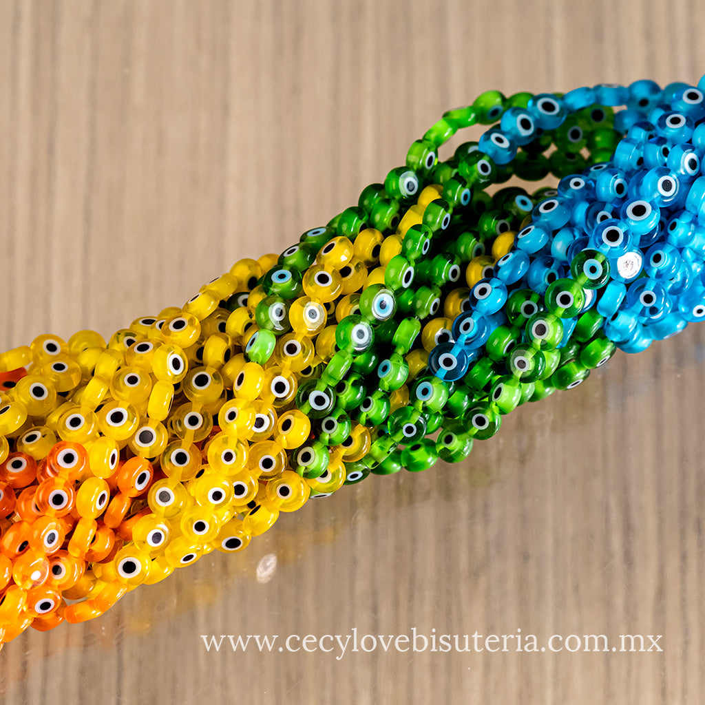 Murano Luneta Ojo Turco Arcoiris 6 mm