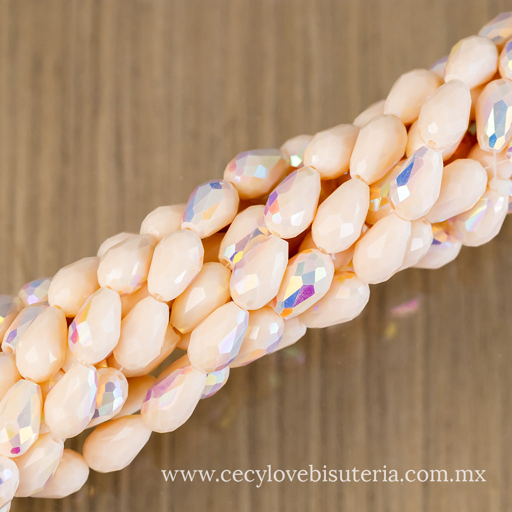 Gota Cristal Nude AB 10 x 12 mm