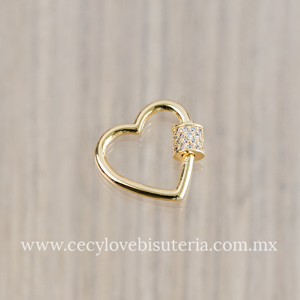 Broche Corazon Micro Pave