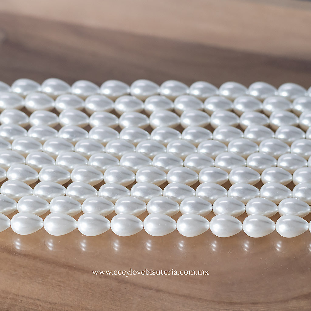 Gota Madre Perla Blanco 13 mm