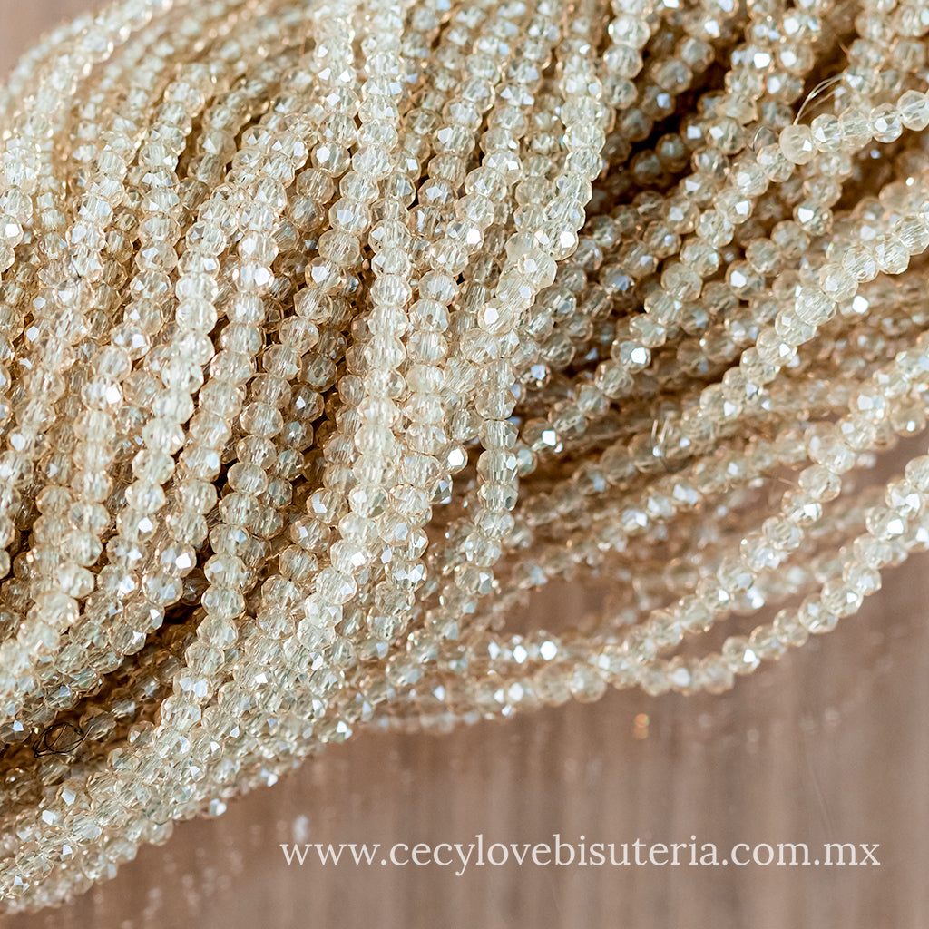 Cristal Rondel Ambar 2 mm