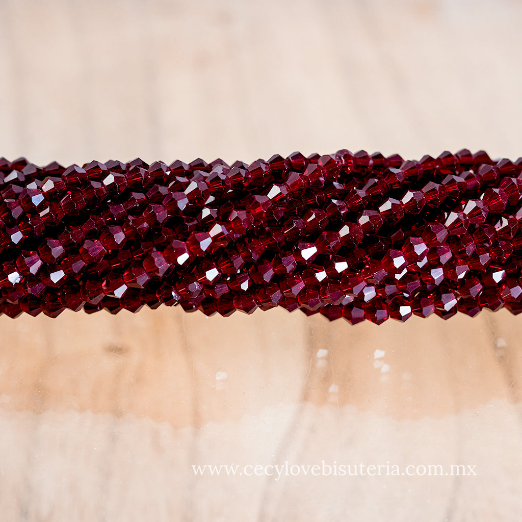 Cristal Rombo Vino Transparente 4 mm
