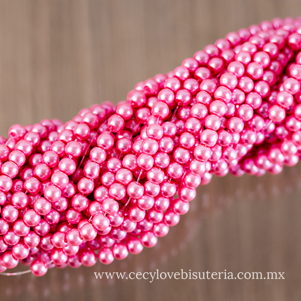 Perla Cristal Rosa 4 mm