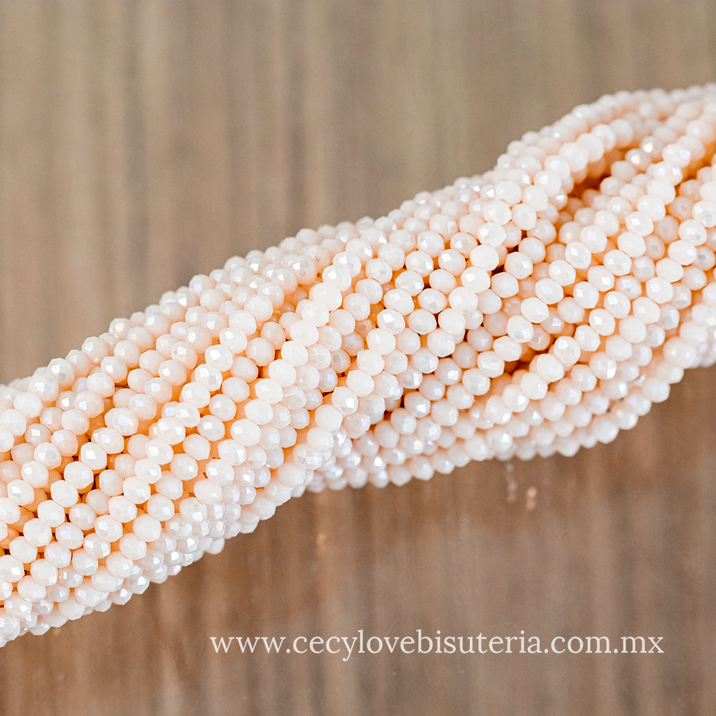 Cristal Rondel Nude 2 mm