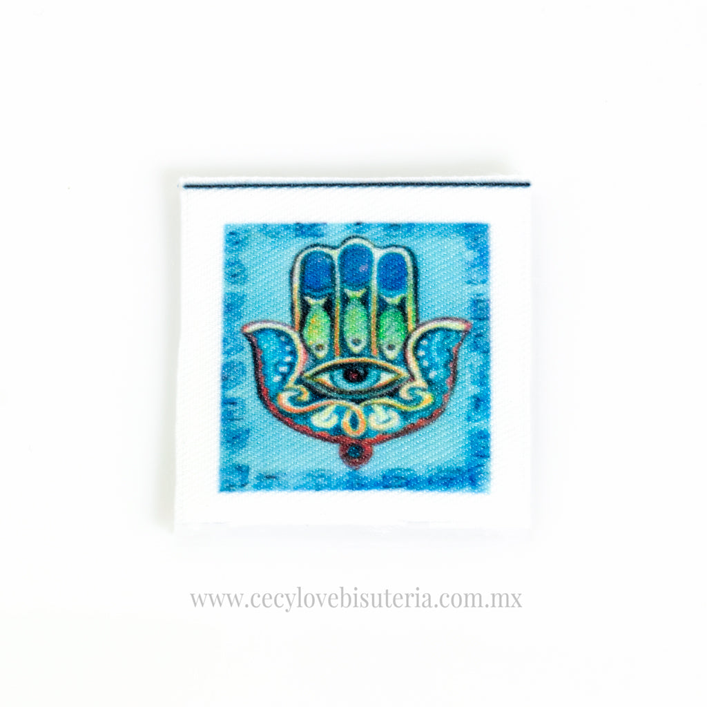 Imagen para Bordar Mano Hamsa Azul