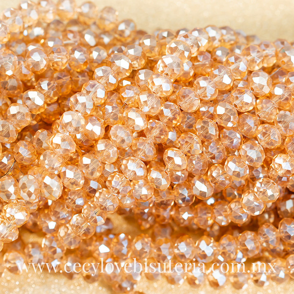 Cristal Rondel Golden 8 mm