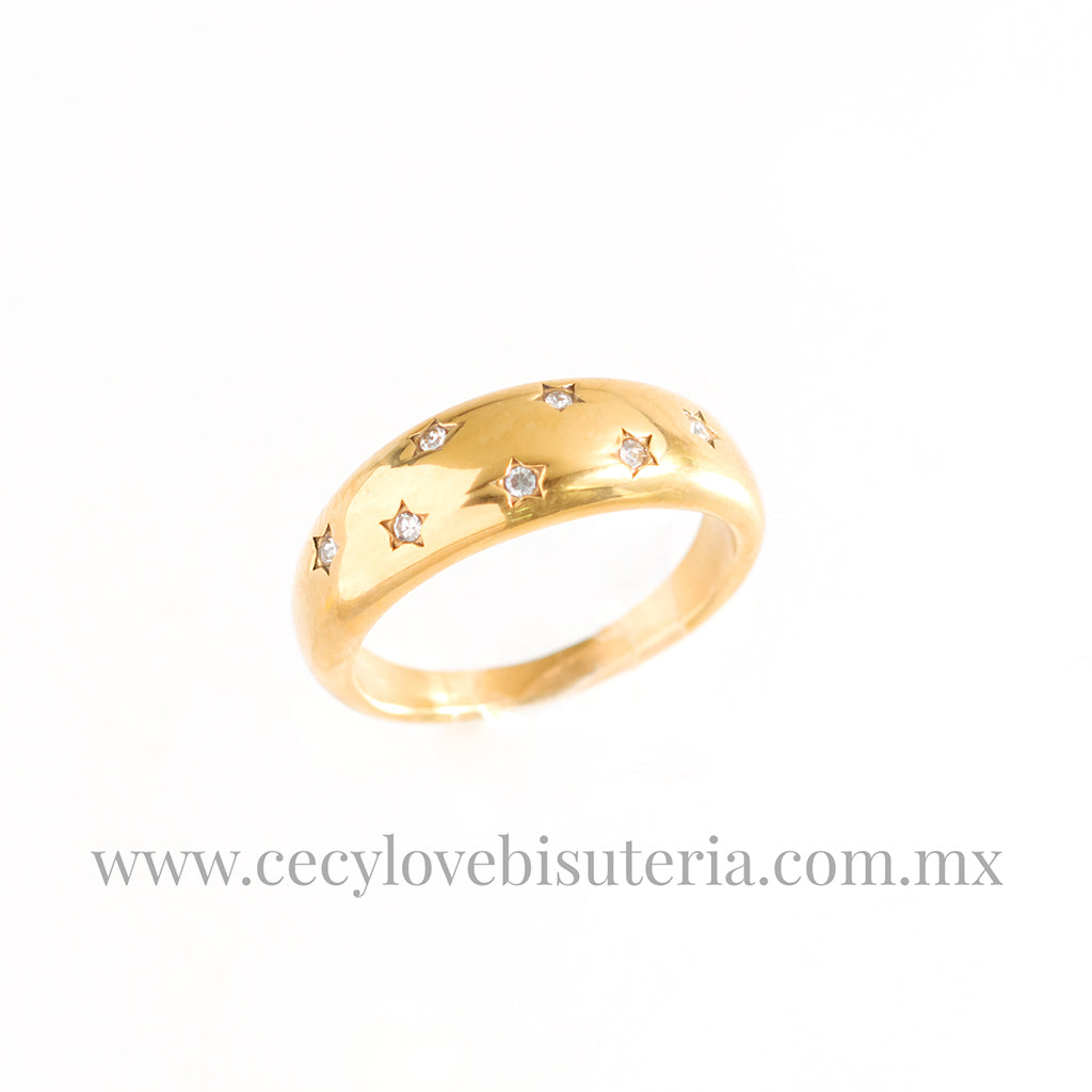 Anillo Estrellas con Zirconia