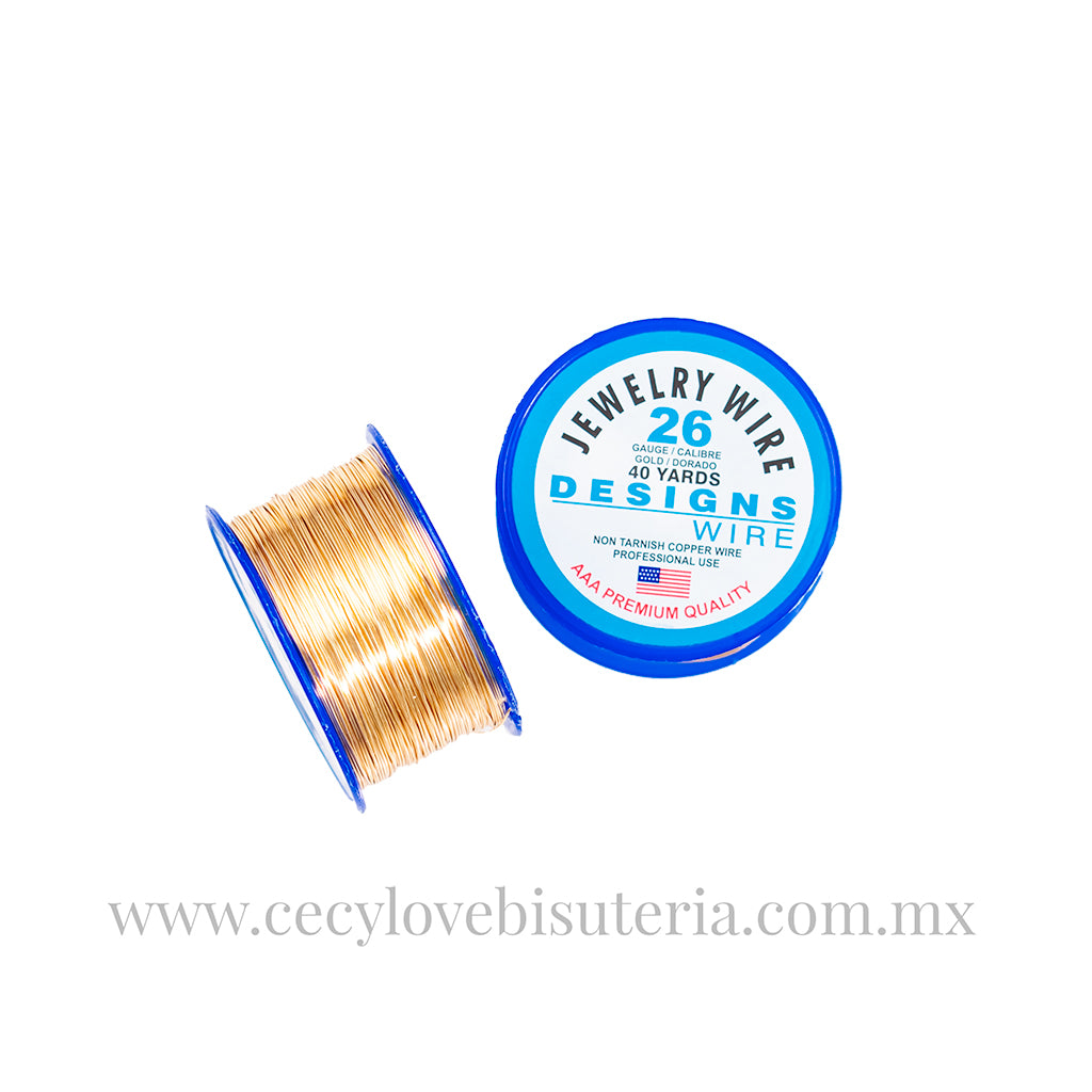 Alambre AAA Desings Wire No. 26 Dorado