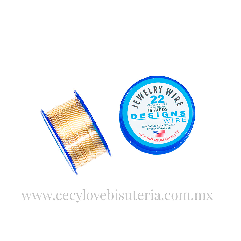 Alambre AAA Desings Wire No. 22 Dorado