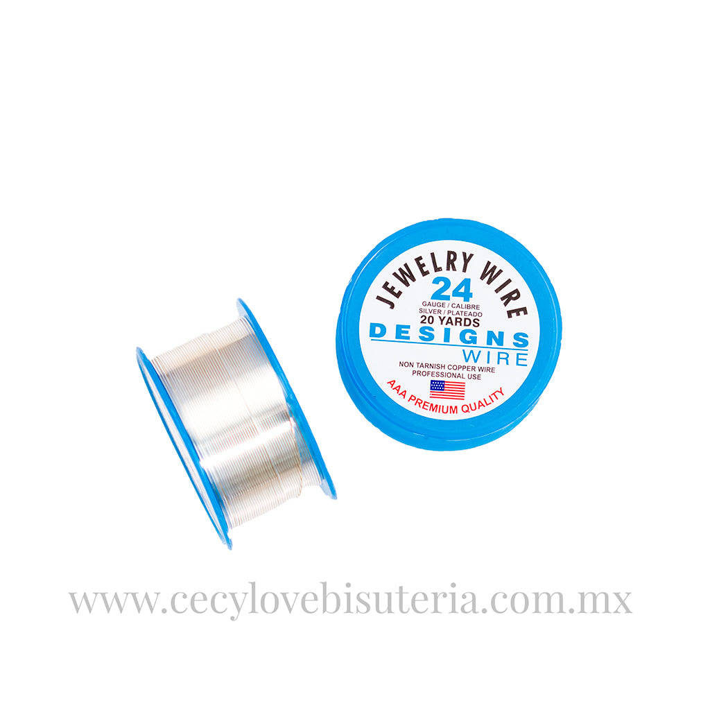 Alambre AAA Desings Wire No. 24 Plateado
