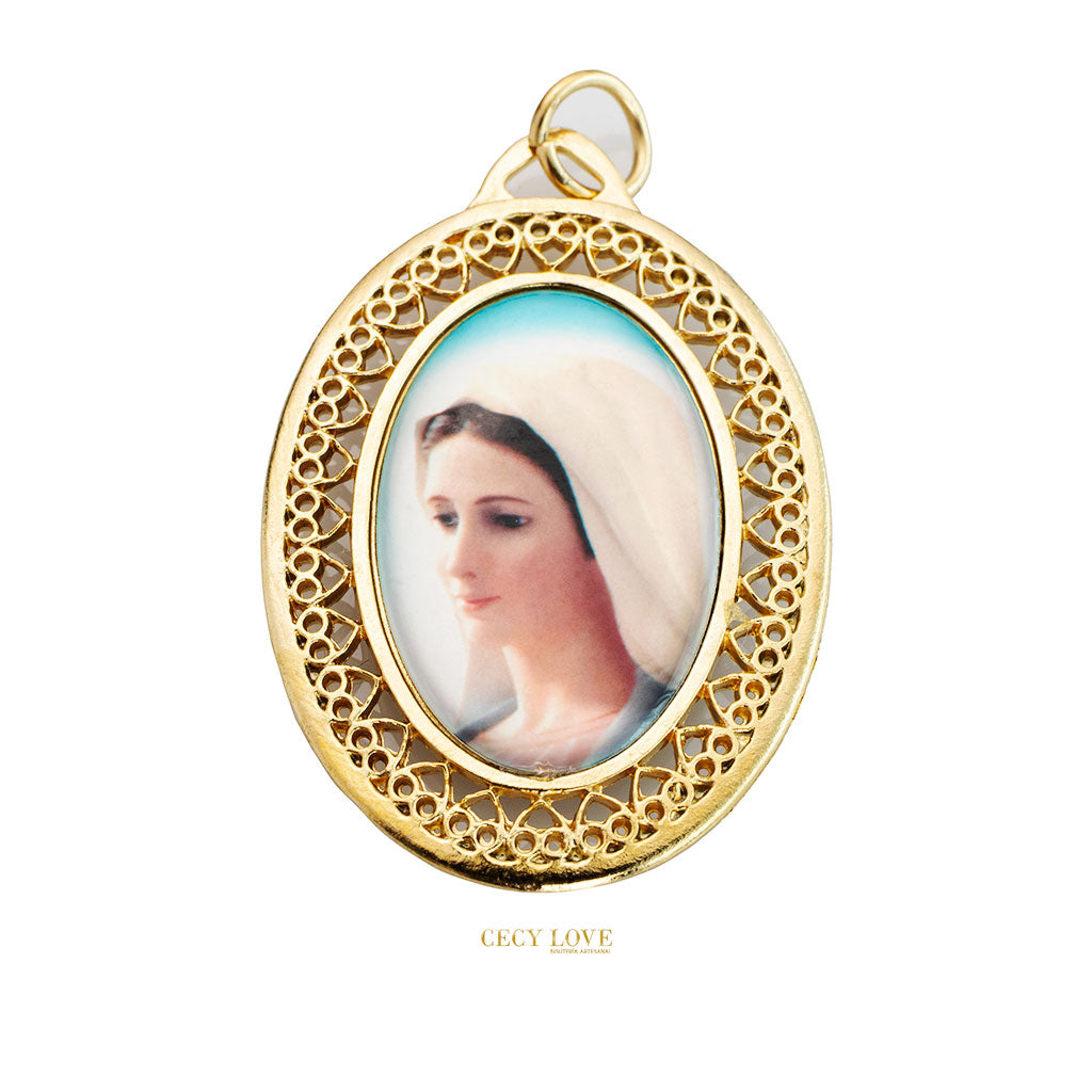 Medalla Ovalada Virgen de la Paz