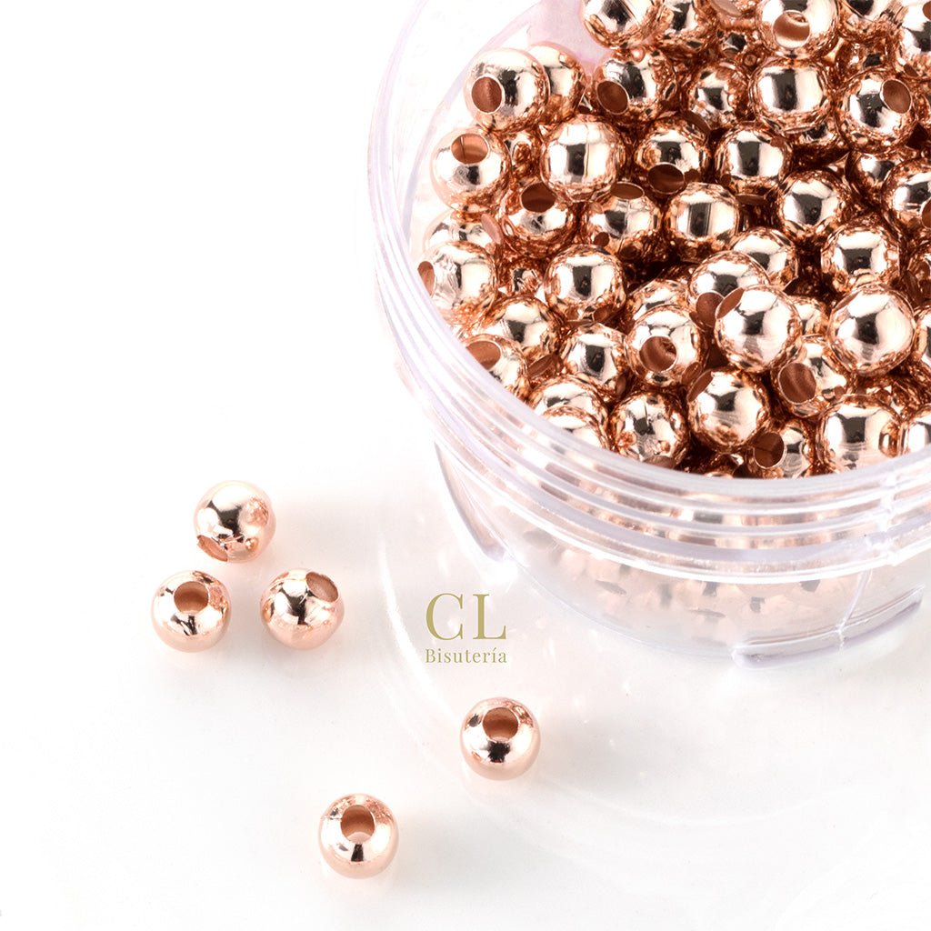 Bola Separadora Chapa de Oro Rosa 6 mm