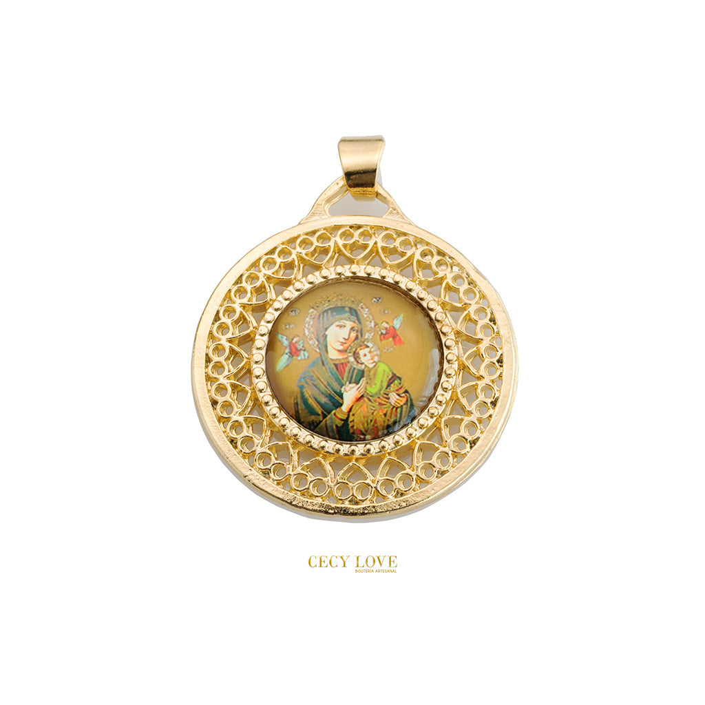 Medalla Redonda Virgen del Perpetuo Socorro