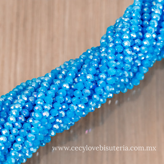 Cristal Rondel Celeste 6 mm