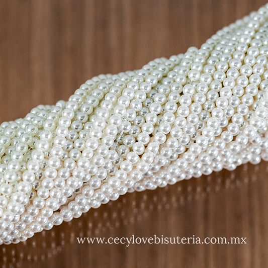 Perla Cristal Blanco 4 mm