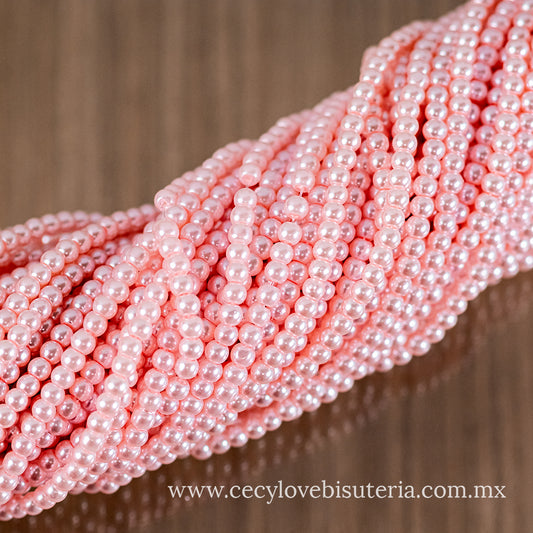 Perla Cristal Rosa 4 mm