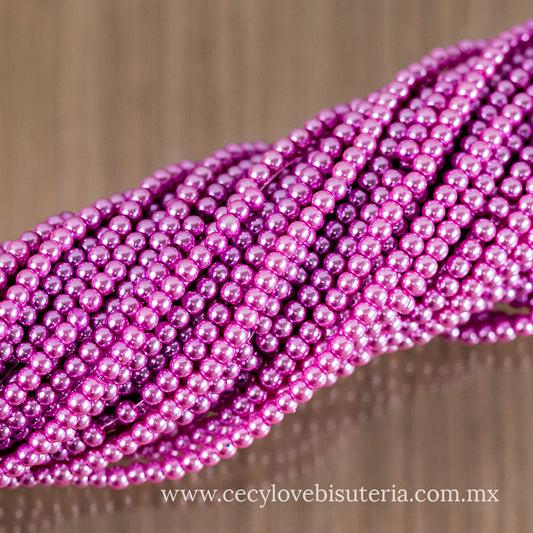 Perla Cristal Fucsia 4 mm