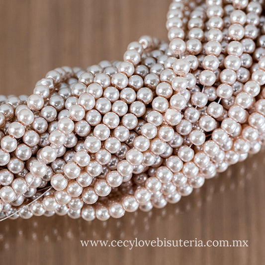 Perla Cristal Nude 6 mm