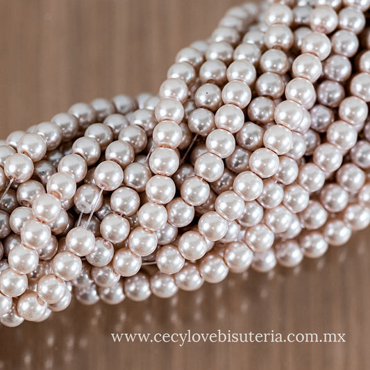Perla Cristal Nude 8 mm