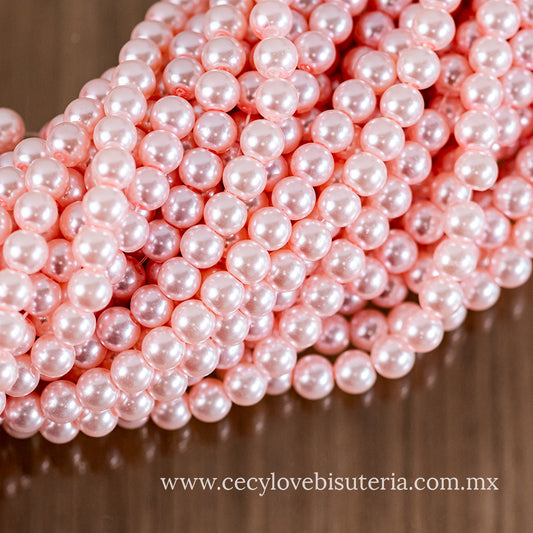 Perla Cristal Rosa 8 mm