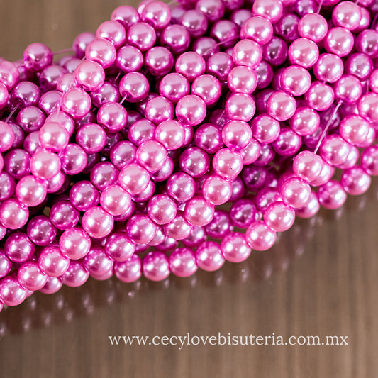 Perla Cristal Fucsia 8 mm