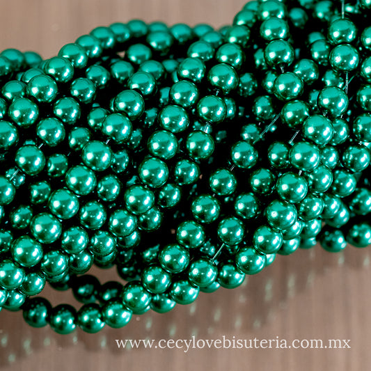 Perla Cristal Verde 8 mm