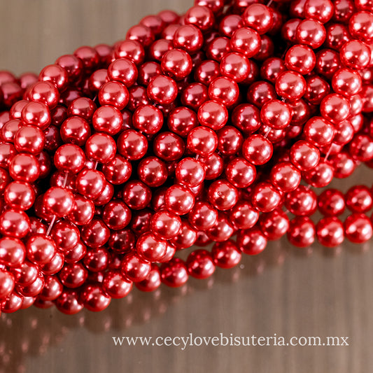 Perla Cristal Rojo 8 mm