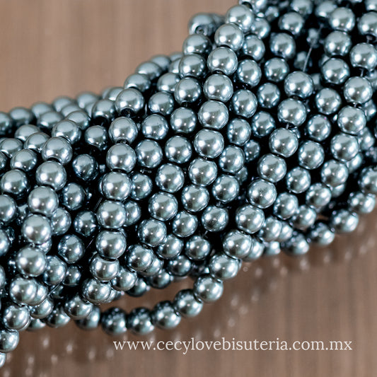 Perla Cristal Gris 8 mm
