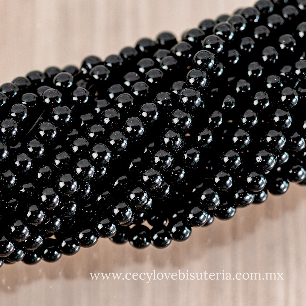 Perla Cristal Negro 8 mm