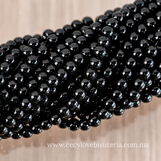 Perla Cristal Negro 8 mm