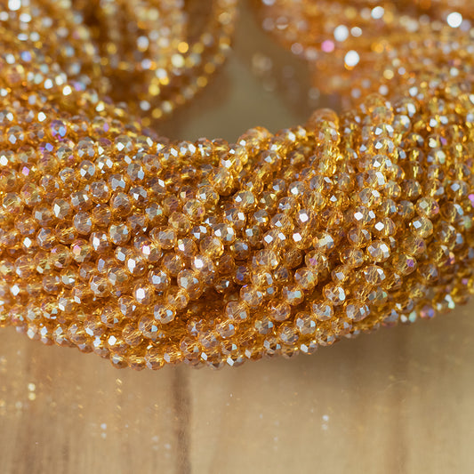 Cristal Rondel Miel 4 mm