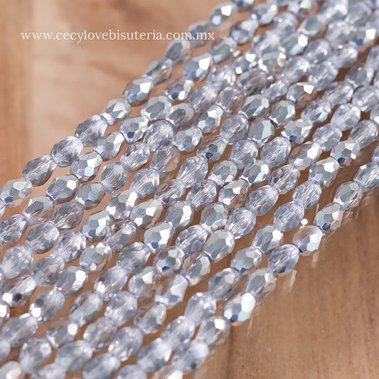 Gota Cristal Biplata 6 x 8 mm