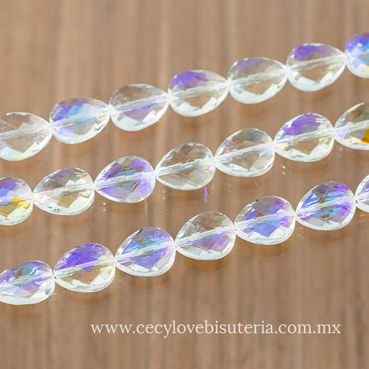 Gota Cristal Facetada Transparente AB